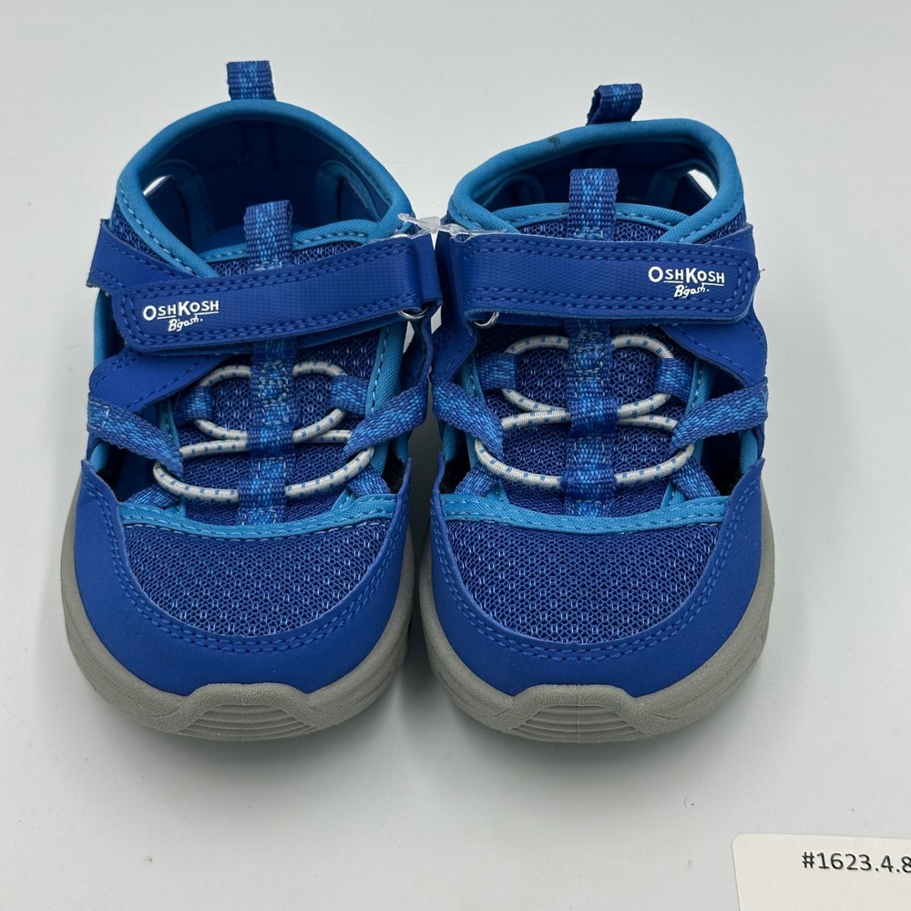 OshKosh B'gosh Toddler Boys Blue Velcro Sneakers Sz 8 M  Shoes Sandals‎ easy-on